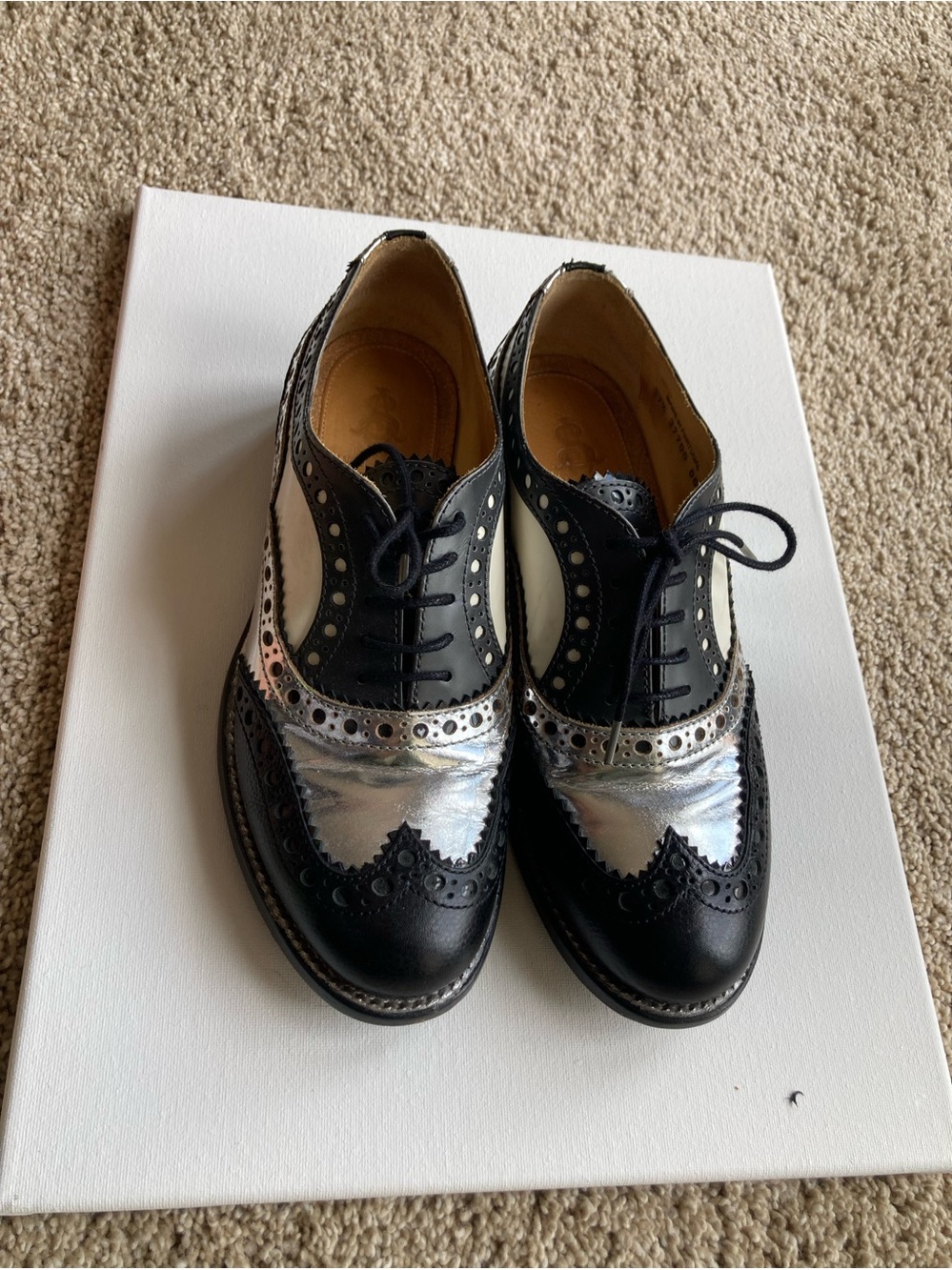 Office of Angela Scott Black, Silver & White Wingtip Brogues - Picture 2 of 6